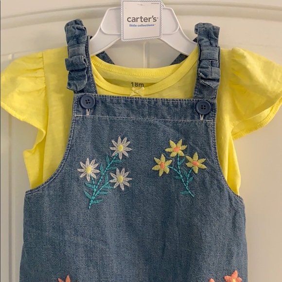 Adorable carter’s jumper with yellow t shirt - Picture 2 of 3
